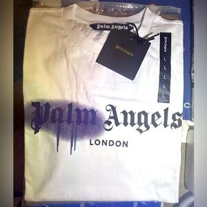 PALM ANGELS  London Sprayed Logo T-Shirt MEDIUM